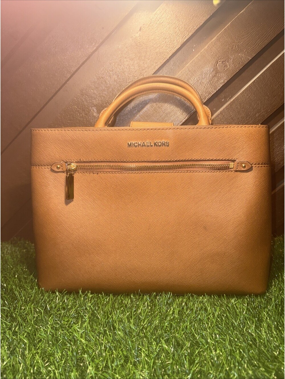 Michael Kors Hailee Medium Saffiano Leather Satchel Crossbody Bag